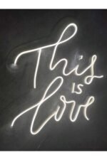 This Is Love Neon Tabela Neon Duvar Dekorasyonu Dekoratif Aydınlatma - Görsel 3