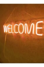 Welcome Neon Led Duvar Dekoru Aydınlatması Neon Led Tabela - Görsel 3