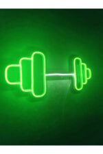 Dumbell Neon Tabela Fitness Neon Led Dekoratif Duvar Aydınlatması Spor Neon Duvar Dekorasyonu - Görsel 3