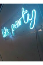 Lets Party Neon Şekiller Işaret Neon Led Dekoratif Duvar Aydınlatması Neon Duvar Yazısı - Görsel 3