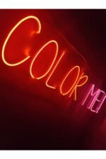 Color Me! Neon Led Tabela Dekoratif Aydınlatma Turuncu-pembe - Görsel 3