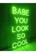 Babe You Look So Cool Neon Led Tabela Dekoratif Aydınlatma - Görsel 4