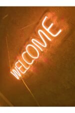 Welcome Neon Led Duvar Dekoru Aydınlatması Neon Led Tabela - Görsel 4
