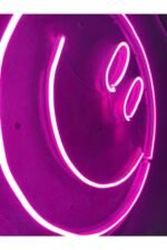 Gülenyüz Neon Emoji Smile Neon Led Dekoratif Duvar Aydınlatması Neon Duvar Yazısı 30x30cm - Görsel 4
