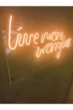 Live More Worry Less Neon Şekiller Işaret Neon Led Dekoratif Duvar Aydınlatması Neon Duvar Yazısı - Görsel 4