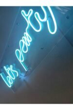Lets Party Neon Şekiller Işaret Neon Led Dekoratif Duvar Aydınlatması Neon Duvar Yazısı - Görsel 4