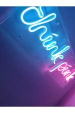Think Pink Neon Led Dekoratif Duvar Aydınlatması Neon Duvar Yazısı - Görsel 4