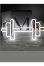 Dumbell Dekoratif Neon Led / Neon Tasarım Gece Aydınlatması - Görsel 4