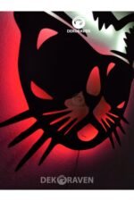 Cool Kedi Led Işıklı Ahşap Tablo - Görsel 4