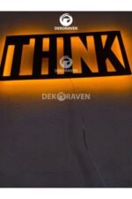 Think-motto Led Işıklı Ahşap Tablo - Görsel 5