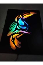 Papağan Led Işıklı Tablo - Görsel 4
