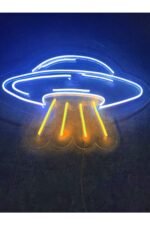 Ufo Neon Led Tabela Neon Yazı Neon Dekoratif Duvar Aydınlatması - Görsel 5