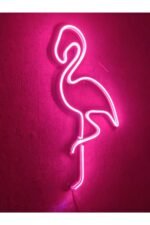 Flamingo Neon Tabela Neon Led Dekoratif Duvar Aydınlatması Neon Duvar Dekorasyonu - Görsel 5