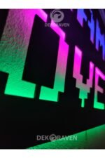 Game Over Led Işıklı Ahşap Tablo - Görsel 8