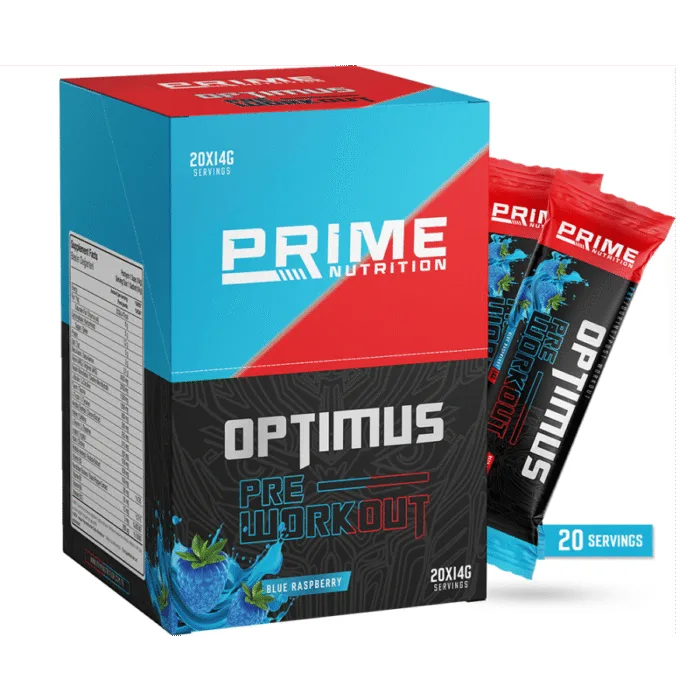 Prime Nutrition Optimus Pre-Workout 20 Adet x 14 gram Blue Raspberry