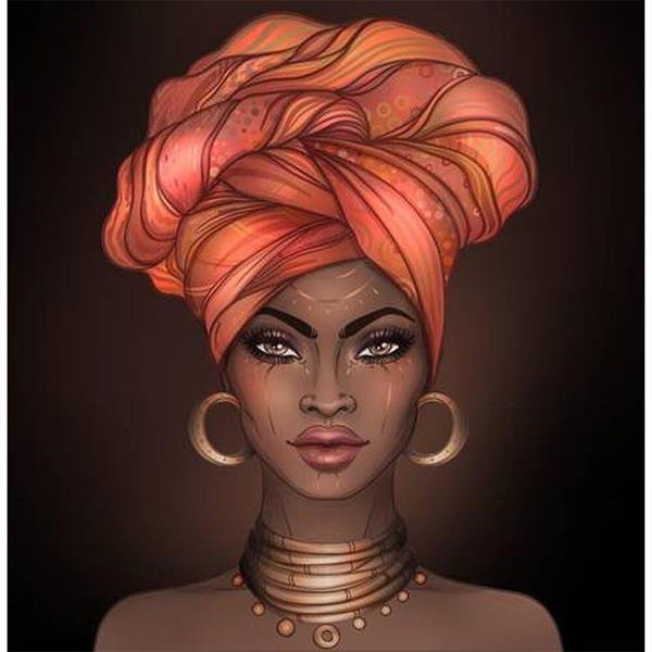Sayılarla Boyama Seti Afrikalı Güzel 11