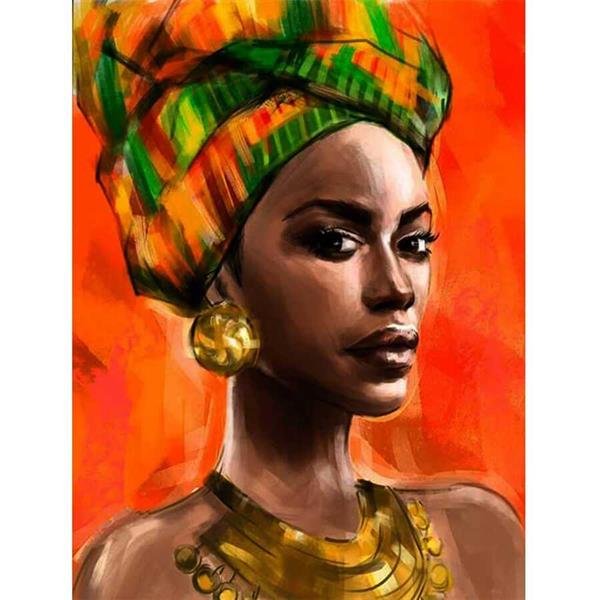 Sayılarla Boyama Seti Afrikalı Güzel 7