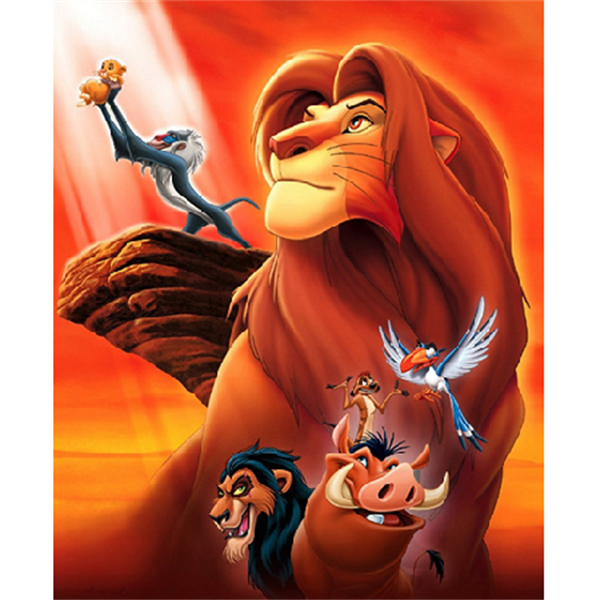 Sayılarla Boyama Seti Aslan Kral Çizgi Film