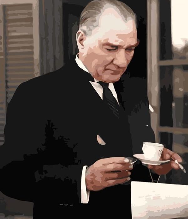 Sayılarla Boyama Seti Atatürk Kahve İçerken
