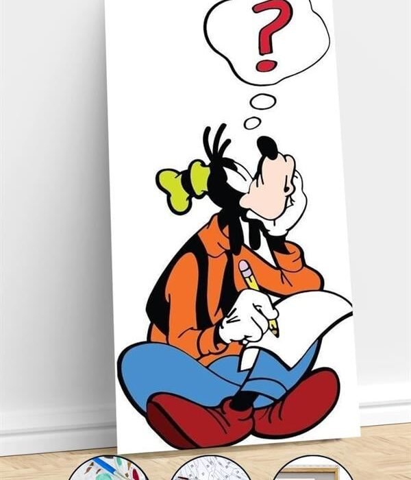 Sayılarla Boyama Seti Düşünen Goofy
