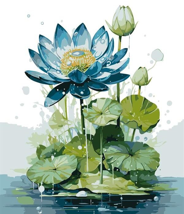 Sayılarla Boyama Seti Mavi Lotus