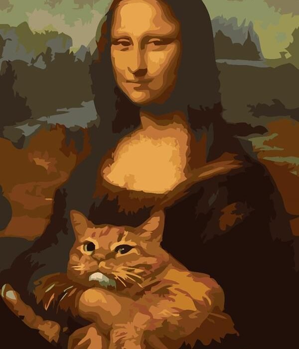 Sayılarla Boyama Seti Monalisa Şişman Kedisi