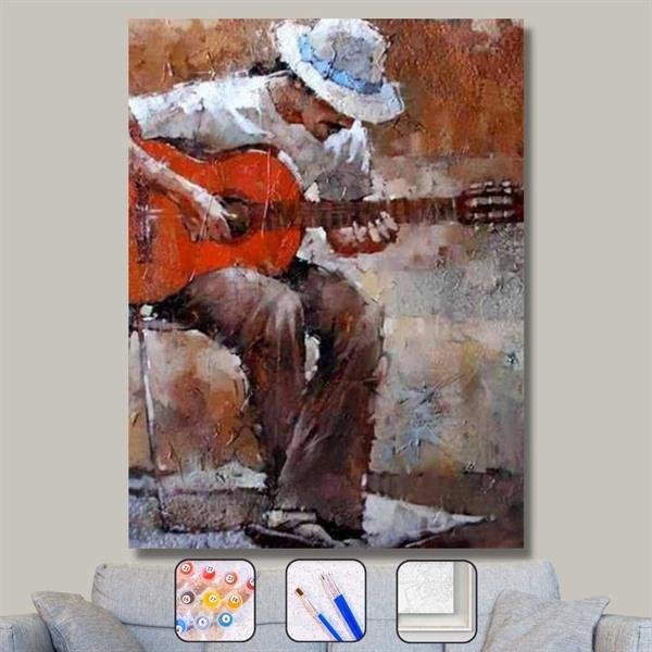 Sayılarla Boyama Seti Şapkalı Gitarist