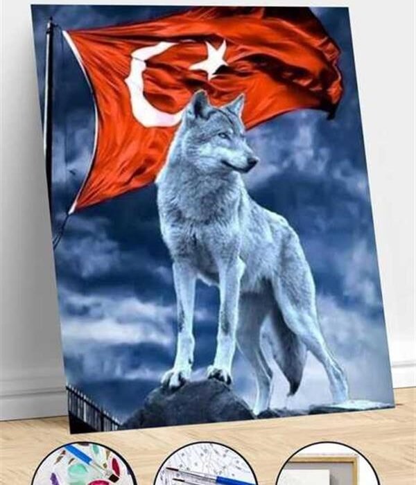 Sayılarla Boyama Seti Tepedeki Kurt