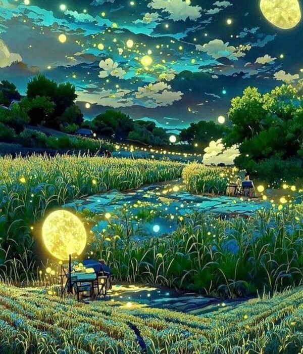 Sayılarla Boyama Seti Yıldız Tarlasında Gece